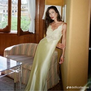 Delfi Satin Lace Gown